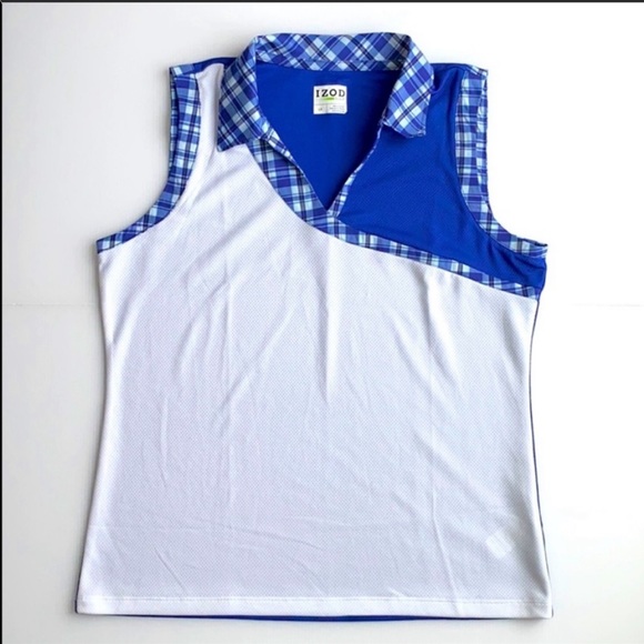 3/$20 Izod Plaid V-Neck Golf Tank Top - Picture 4 of 10